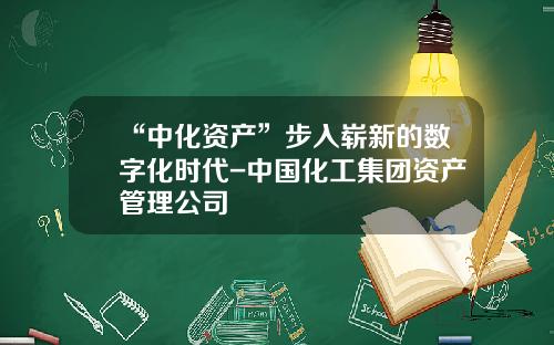 “中化资产”步入崭新的数字化时代-中国化工集团资产管理公司