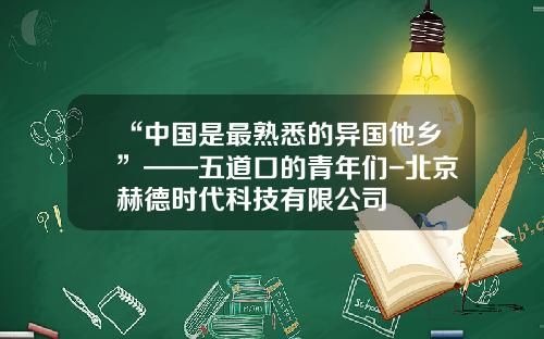 “中国是最熟悉的异国他乡”——五道口的青年们-北京赫德时代科技有限公司