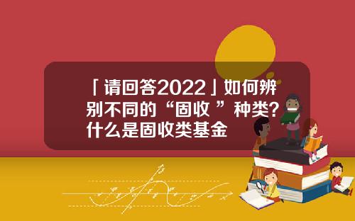「请回答2022」如何辨别不同的“固收+”种类？-什么是固收类基金