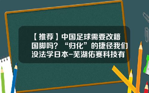 【推荐】中国足球需要改籍国脚吗？“归化”的捷径我们没法学日本-芜湖佑赛科技有限公司