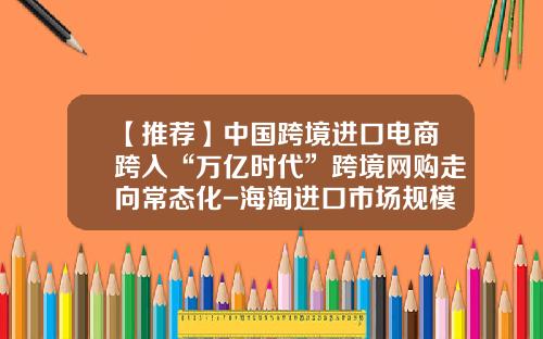 【推荐】中国跨境进口电商跨入“万亿时代”跨境网购走向常态化-海淘进口市场规模多少亿