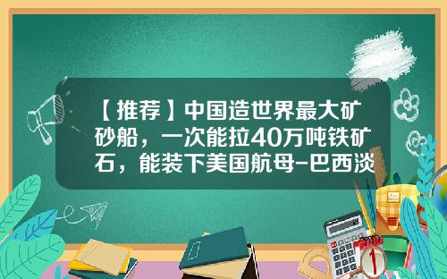 【推荐】中国造世界最大矿砂船，一次能拉40万吨铁矿石，能装下美国航母-巴西淡水河谷公司有多少船