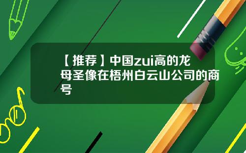 【推荐】中国zui高的龙母圣像在梧州白云山公司的商号