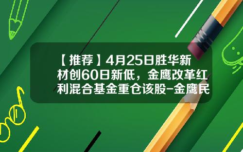 【推荐】4月25日胜华新材创60日新低，金鹰改革红利混合基金重仓该股-金鹰民族新兴混合基金