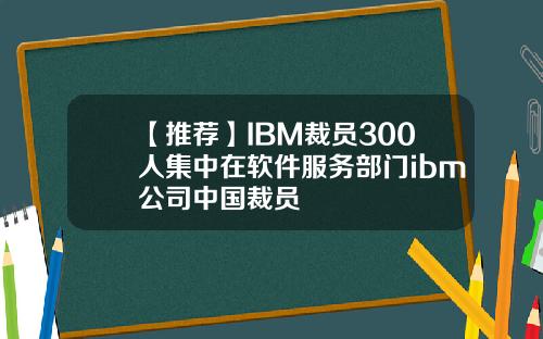 【推荐】IBM裁员300人集中在软件服务部门ibm公司中国裁员