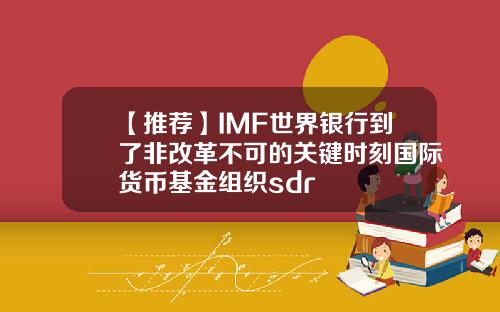 【推荐】IMF世界银行到了非改革不可的关键时刻国际货币基金组织sdr