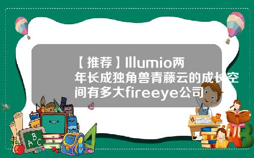 【推荐】Illumio两年长成独角兽青藤云的成长空间有多大fireeye公司市值