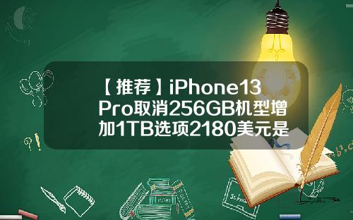 【推荐】iPhone13Pro取消256GB机型增加1TB选项2180美元是多少人民币