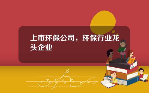 上市环保公司，环保行业龙头企业