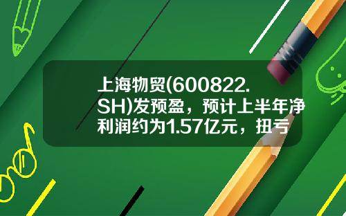 上海物贸(600822.SH)发预盈，预计上半年净利润约为1.57亿元，扭亏为盈-上海物贸大厦租金是多少
