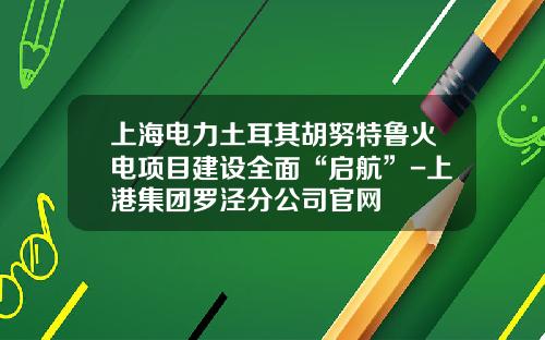上海电力土耳其胡努特鲁火电项目建设全面“启航”-上港集团罗泾分公司官网