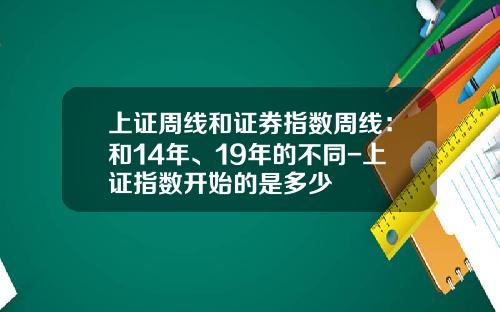 上证周线和证券指数周线：和14年、19年的不同-上证指数开始的是多少