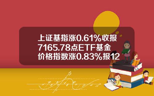 上证基指涨0.61%收报7165.78点ETF基金价格指数涨0.83%报1261.16点-指数基金上证