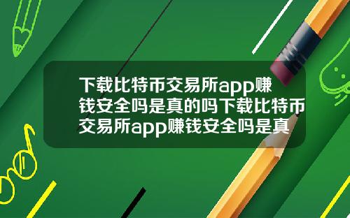 下载比特币交易所app赚钱安全吗是真的吗下载比特币交易所app赚钱安全吗是真的吗知乎