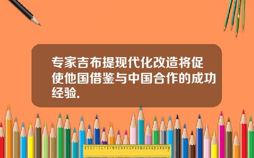 专家吉布提现代化改造将促使他国借鉴与中国合作的成功经验.