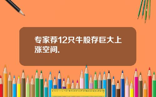 专家荐12只牛股存巨大上涨空间.