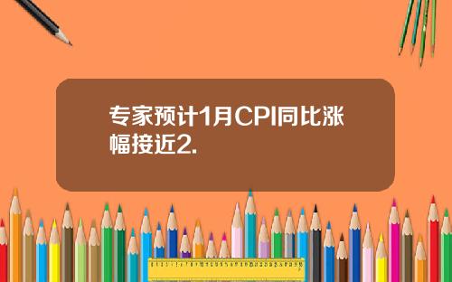专家预计1月CPI同比涨幅接近2.