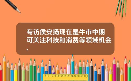 专访侯安扬现在是牛市中期可关注科技和消费等领域机会.
