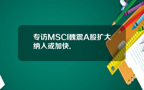 专访MSCI魏震A股扩大纳入或加快.