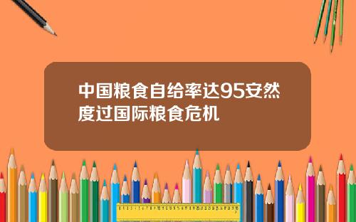 中国粮食自给率达95安然度过国际粮食危机