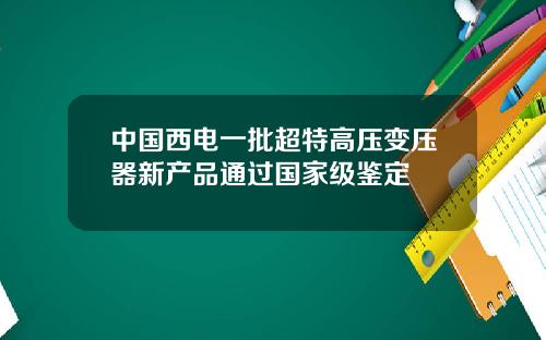 中国西电一批超特高压变压器新产品通过国家级鉴定