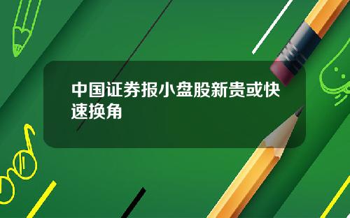 中国证券报小盘股新贵或快速换角