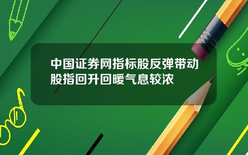 中国证券网指标股反弹带动股指回升回暖气息较浓