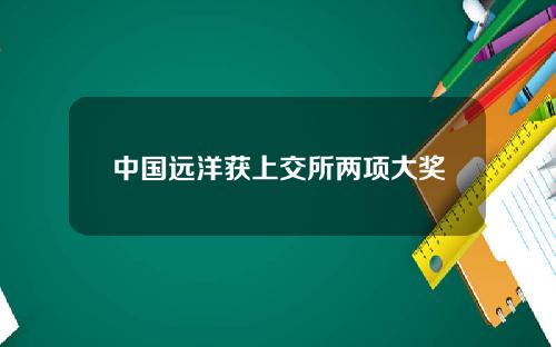 中国远洋获上交所两项大奖