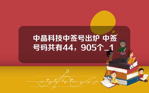中晶科技中签号出炉 中签号码共有44，905个_1