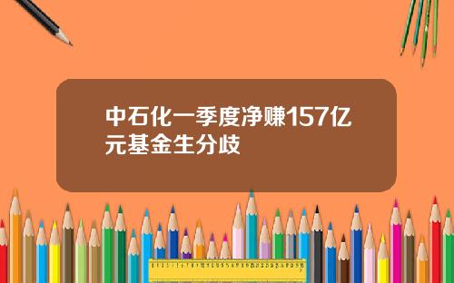 中石化一季度净赚157亿元基金生分歧