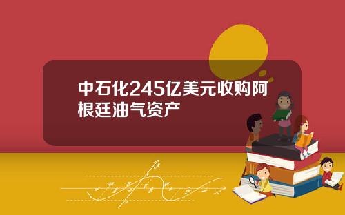 中石化245亿美元收购阿根廷油气资产
