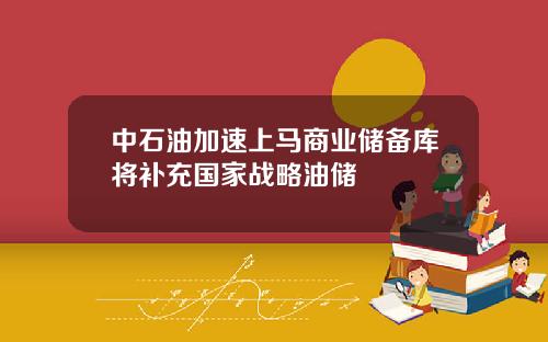 中石油加速上马商业储备库将补充国家战略油储