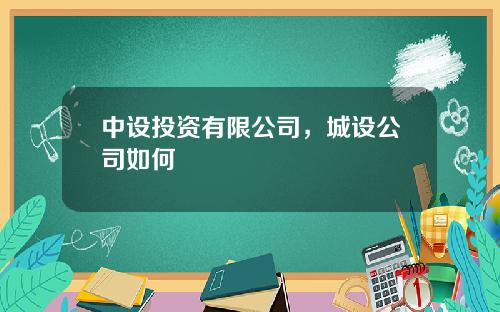 中设投资有限公司，城设公司如何