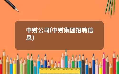 中财公司(中财集团招聘信息)