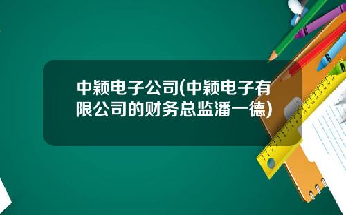 中颖电子公司(中颖电子有限公司的财务总监潘一德)