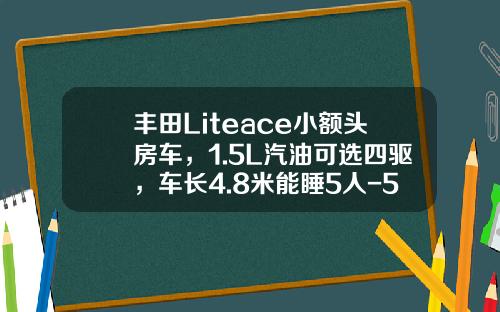 丰田Liteace小额头房车，1.5L汽油可选四驱，车长4.8米能睡5人-533日元等于多少人民币.