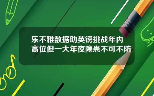 乐不雅数据助英镑挑战年内高位但一大年夜隐患不可不防