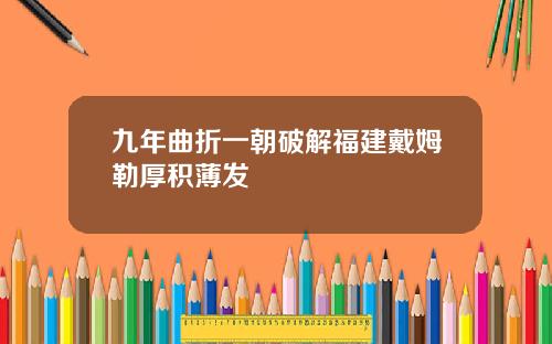 九年曲折一朝破解福建戴姆勒厚积薄发