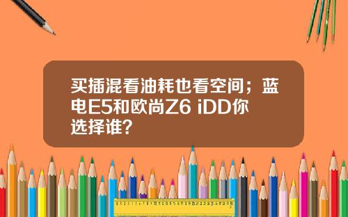 买插混看油耗也看空间；蓝电E5和欧尚Z6 iDD你选择谁？