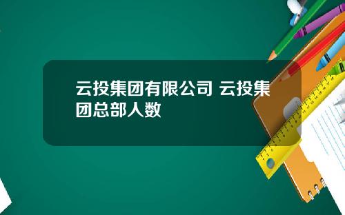 云投集团有限公司 云投集团总部人数