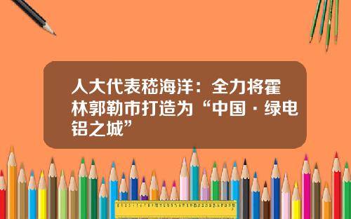 人大代表嵇海洋：全力将霍林郭勒市打造为“中国·绿电铝之城”