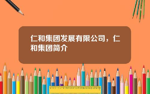 仁和集团发展有限公司，仁和集团简介