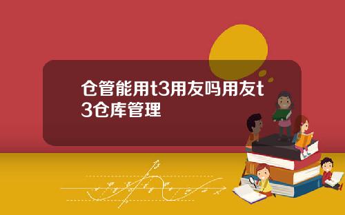 仓管能用t3用友吗用友t3仓库管理