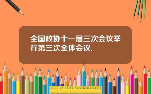 全国政协十一届三次会议举行第三次全体会议.