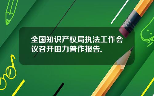 全国知识产权局执法工作会议召开田力普作报告.