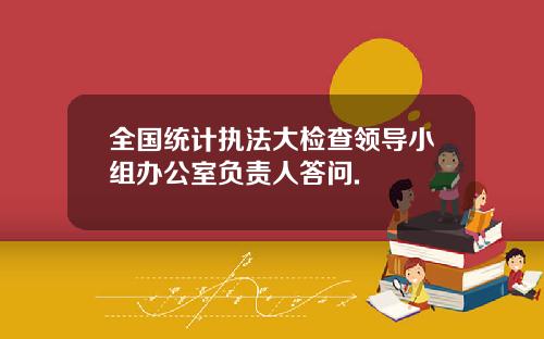 全国统计执法大检查领导小组办公室负责人答问.