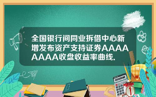 全国银行间同业拆借中心新增发布资产支持证券AAAAAAAA收盘收益率曲线.