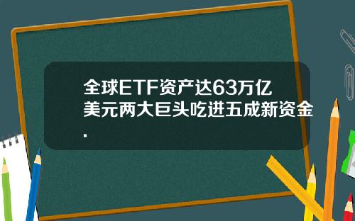 全球ETF资产达63万亿美元两大巨头吃进五成新资金.