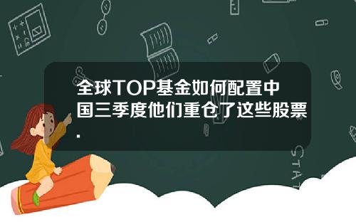 全球TOP基金如何配置中国三季度他们重仓了这些股票.