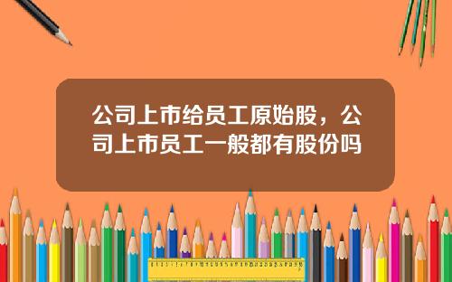 公司上市给员工原始股，公司上市员工一般都有股份吗